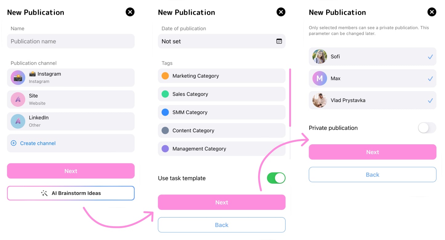 Step-by-step guide to create a publication in Loopo