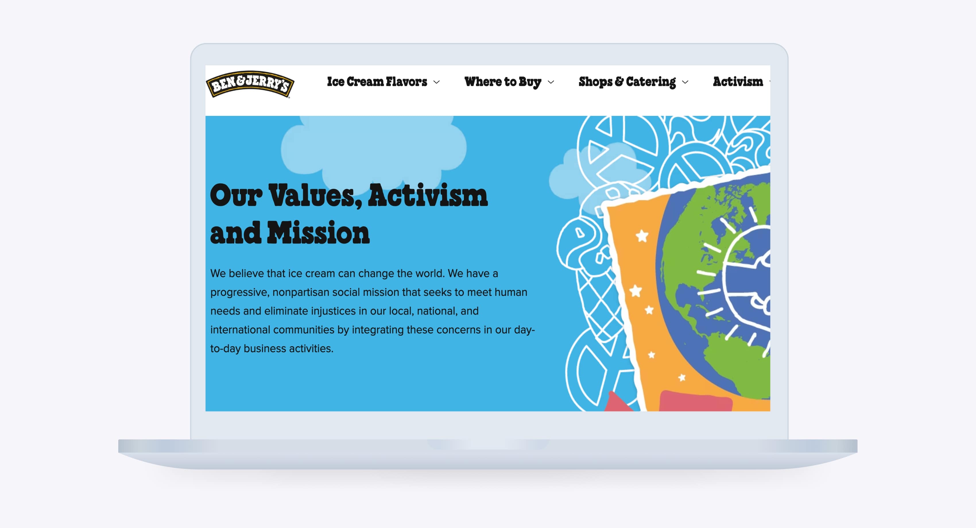 Ben & Jerry's values, activism and mission